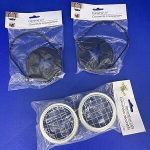 Mason Jar Lids Lot Of 4- (2)Flower Frog (2) Hanging Lantern-Standard Size- NEW